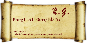Margitai Gorgiás névjegykártya